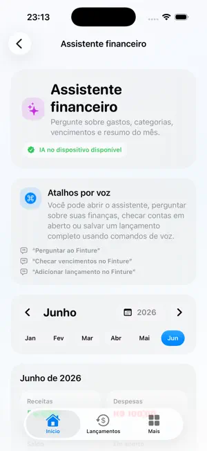 Assistente financeiro do Finture